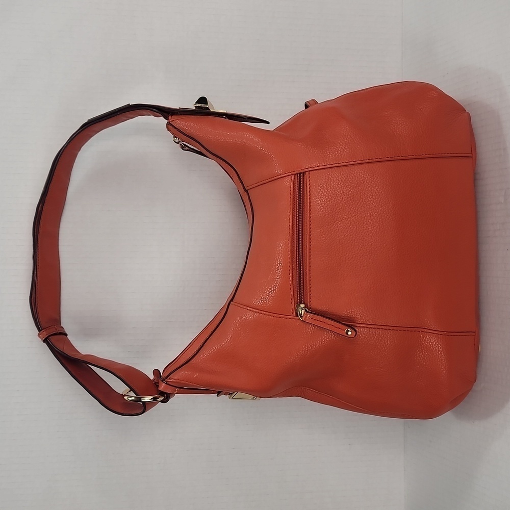 Tignanello Leather Orange Hobo Bag